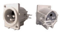 ITT Cannon Male and Female PCB Metal Flange Mount Receptacle, XLM